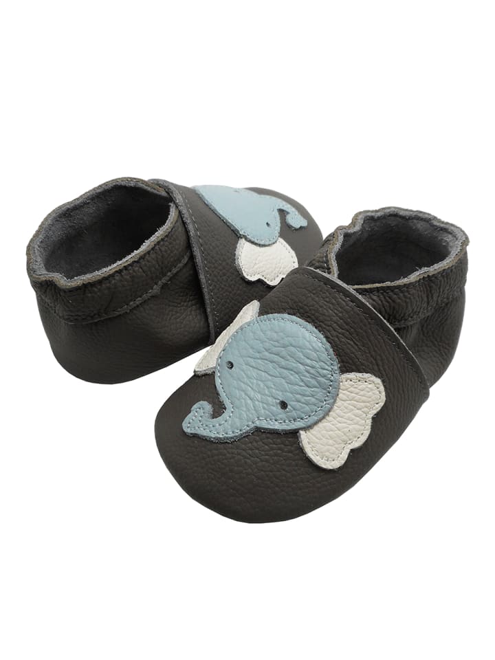 Yalion Leder-Krabbelschuhe 