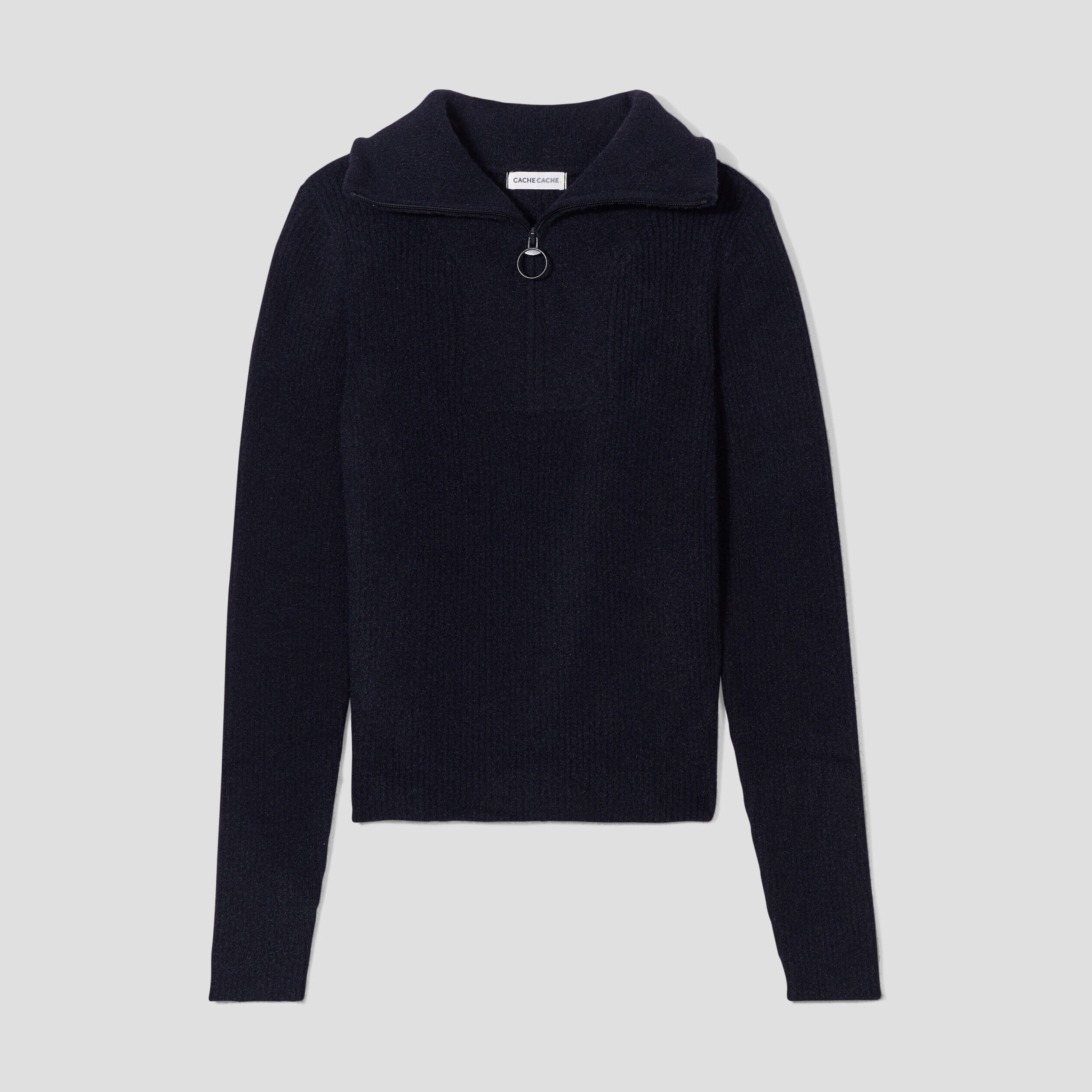 Pull manches longues noir femme | Cache Cache