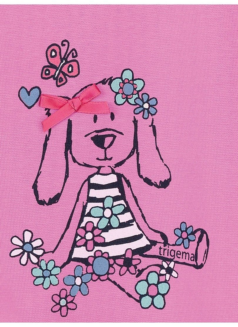 Trigema Sweatshirt TRIGEMA Langarmshirt mit süßem Hasen-Print