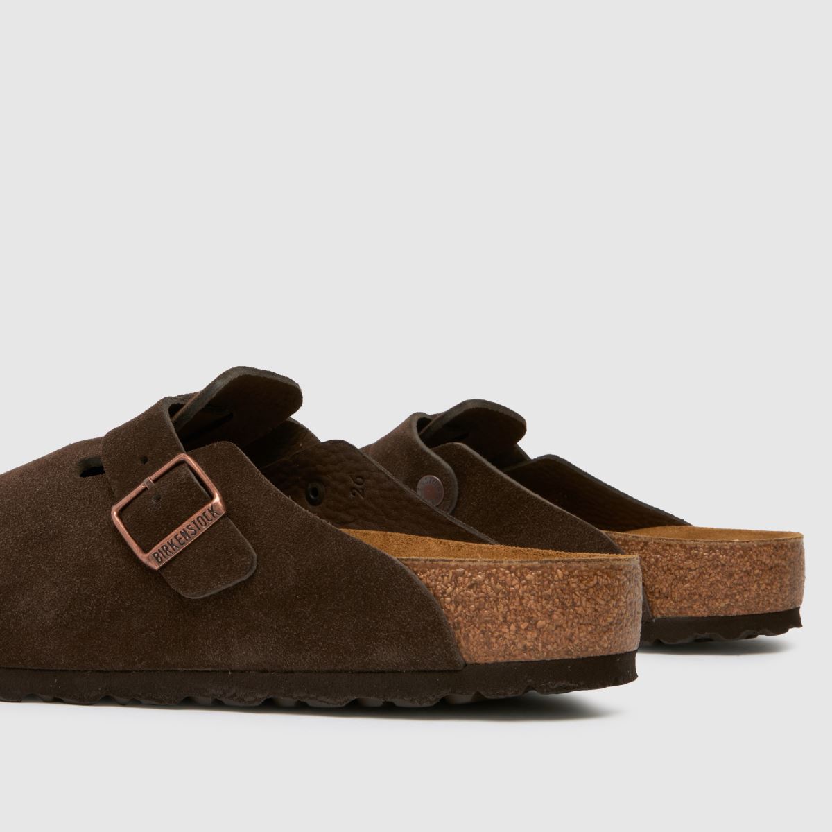 Sandali na nogah iz usnja BIRKENSTOCK Boston v rjavi barvi