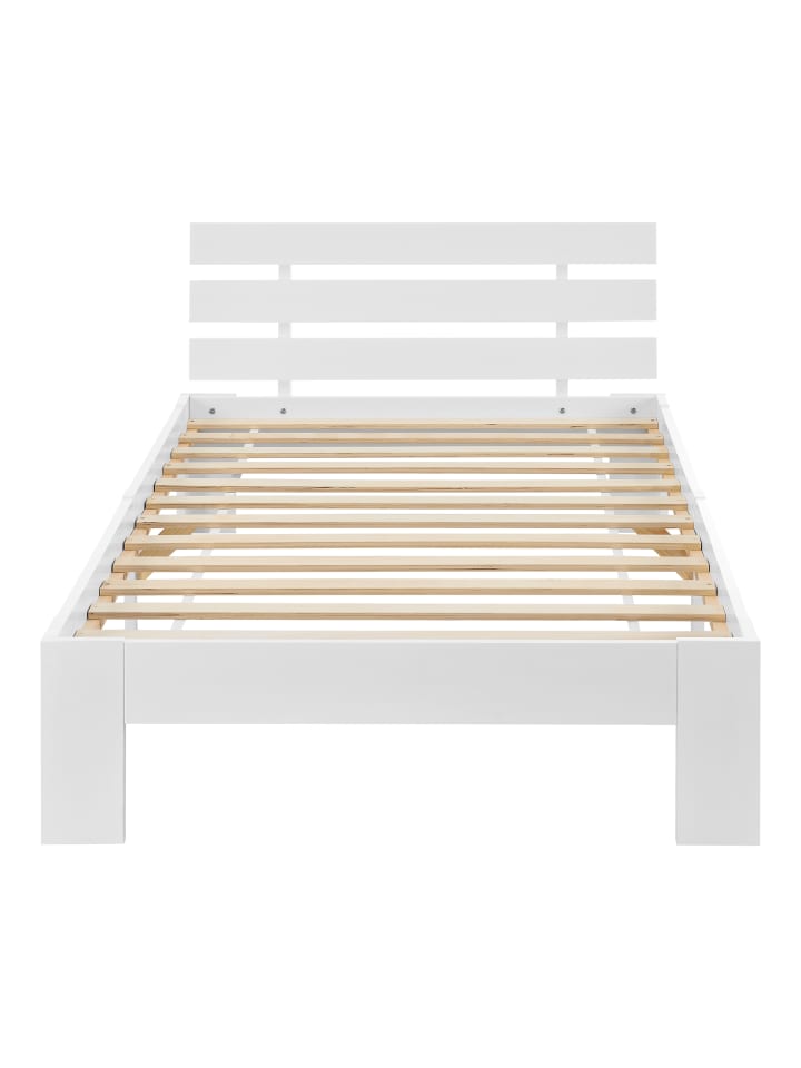en.casa Holzbett Nivala in Weiß (B)90cm günstig kaufen onesize