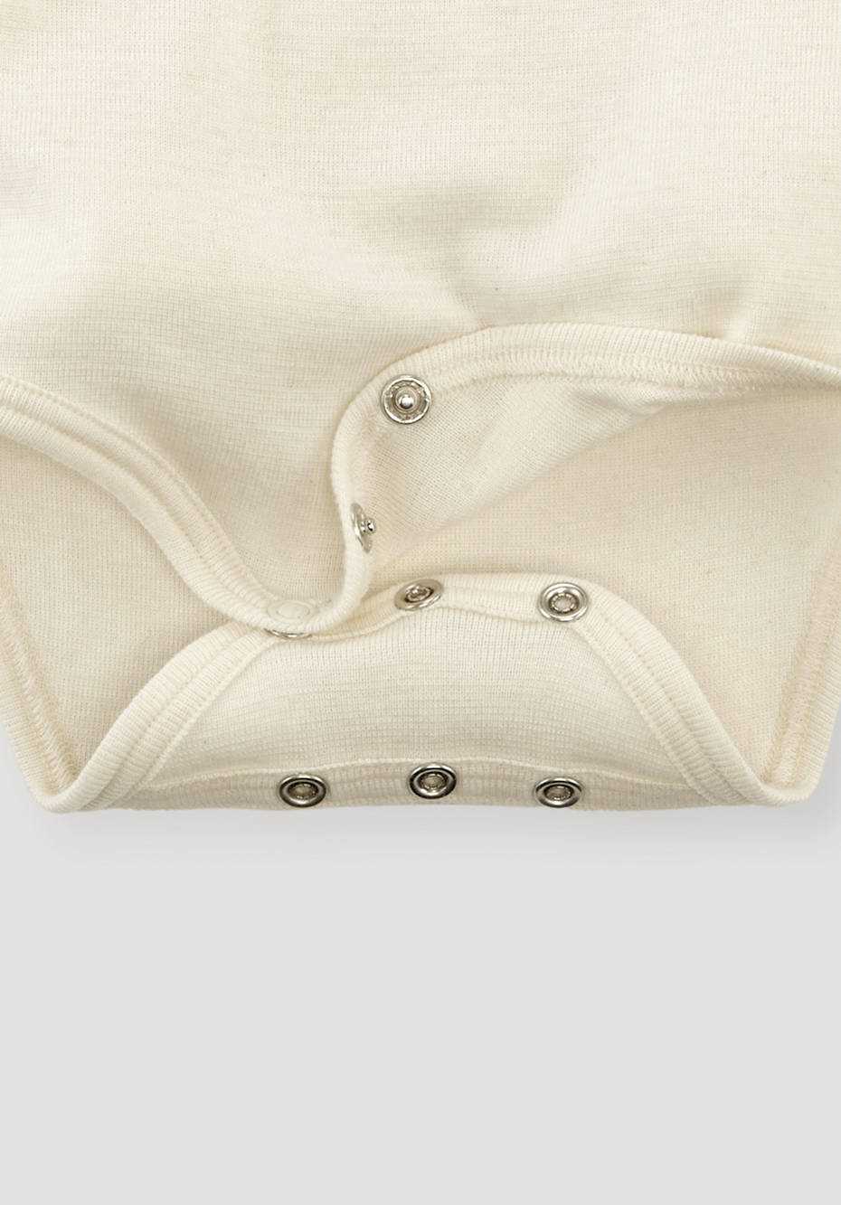 Langarmbody aus Bio-Baumwolle mit Merinowolle und Seide