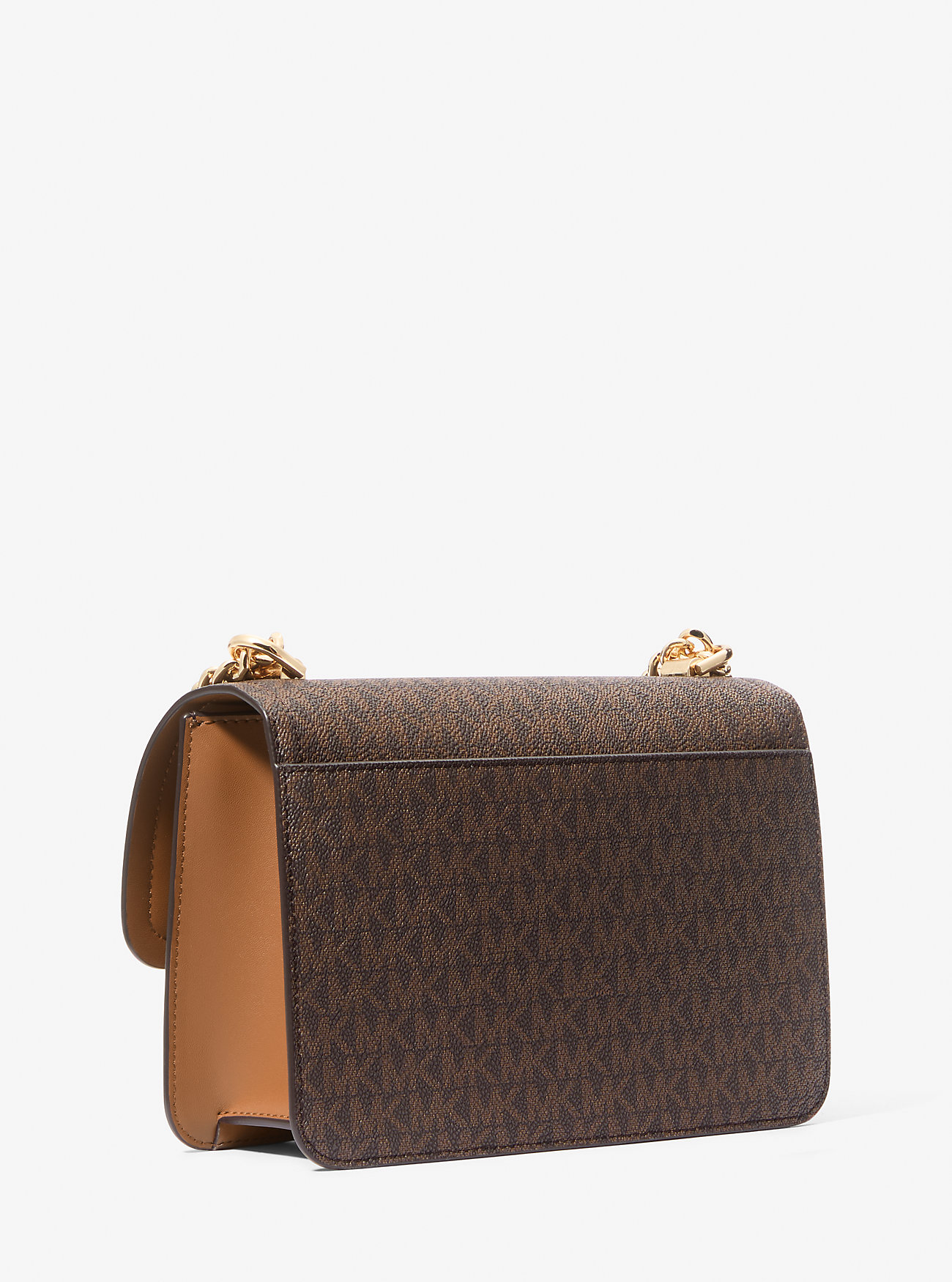 Heather Large Logo Shoulder Bag - BRN/ACORN