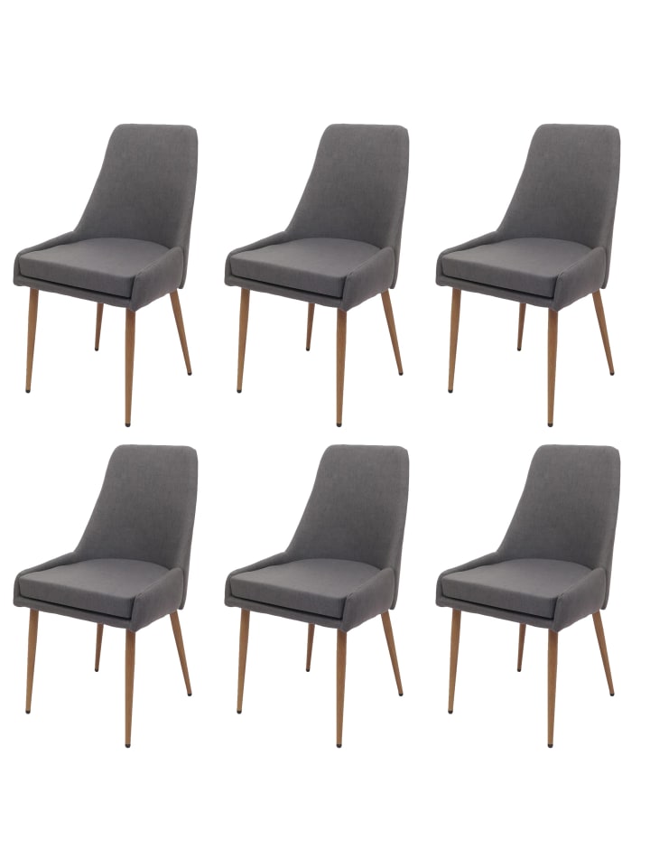 MCW 6er-Set Esszimmerstuhl O27, Dunkelgrau günstig kaufen onesize