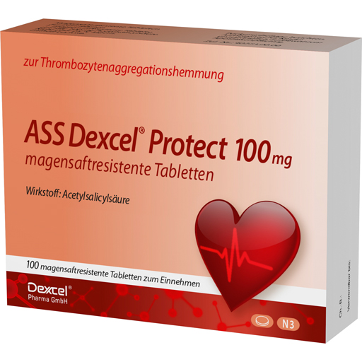 ASS Dexcel Protect 100 mg magensaftres.Tabletten  100 St  Tabletten, magensaftresistent