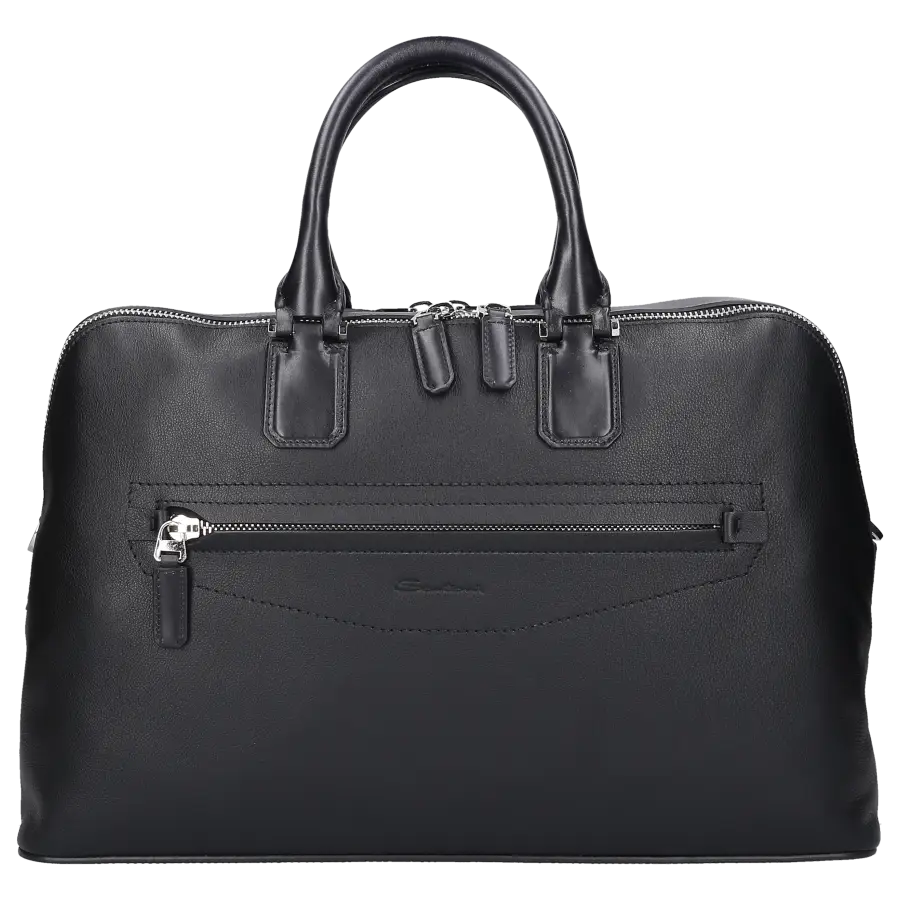Santoni - Laptoptasche UIBBA Kalbsleder - schwarz