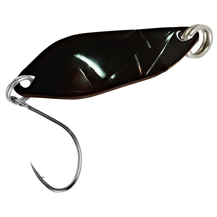 FTM Trout Spoon Strike (2,1 g, Schwarz/Orange UV)