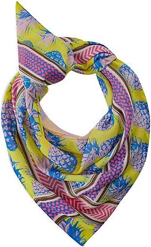 CODELLO Schal Nachhaltiges Dreieckstuch mit Ananas- und Paisley-Print