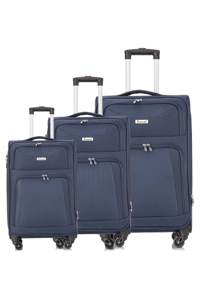 Cheffinger 3 Tlg. Kofferset aus Stoff in Blau günstig kaufen 3