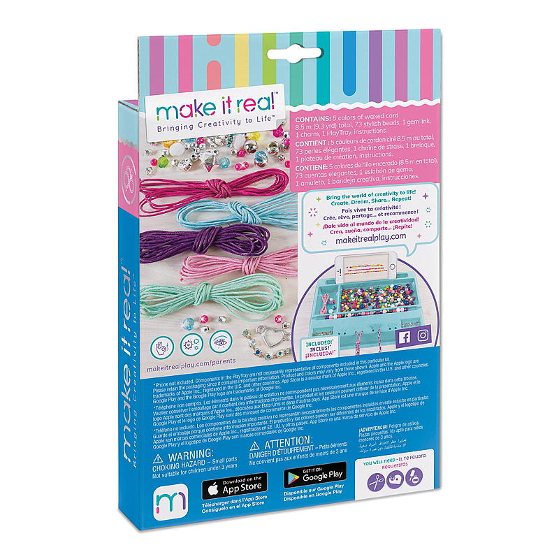 Make it real Rainbow bling bracelets, Make it real