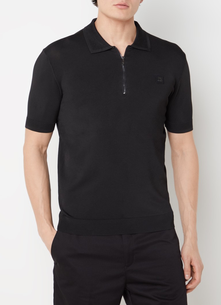 HUGO BOSS Sayfong polo majica regularnog kroja s polu-zatvaračem i logotipom