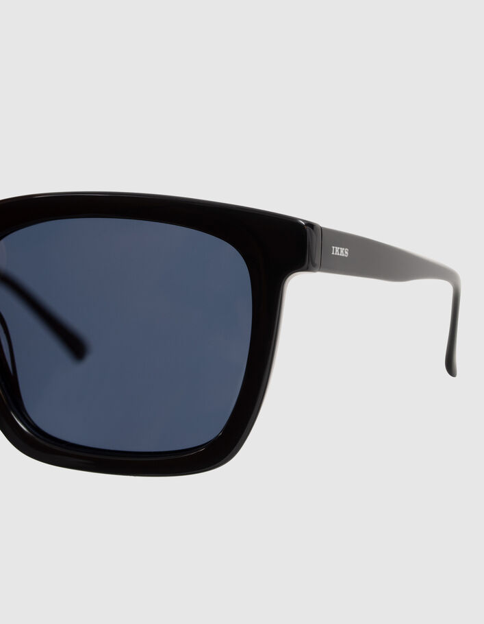 Lunettes solaires noires style rectangle Homme