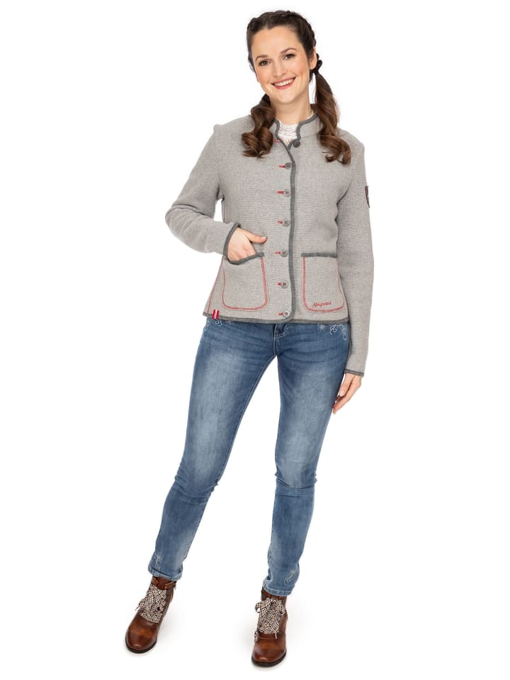 Almgwand Strickjacke STANSKOGEL in grau günstig kaufen