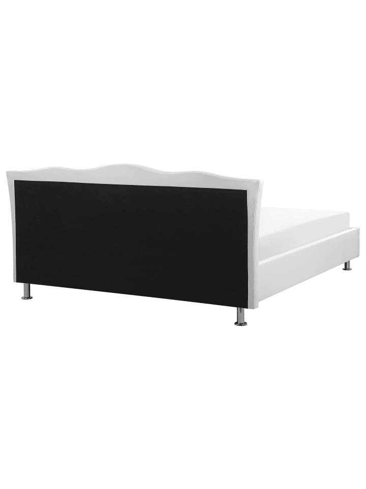 Beliani Doppelbett METZ in Weiß/Silber - (W) 212 x (H) 103 x (L) 215 cm günstig kaufen onesize