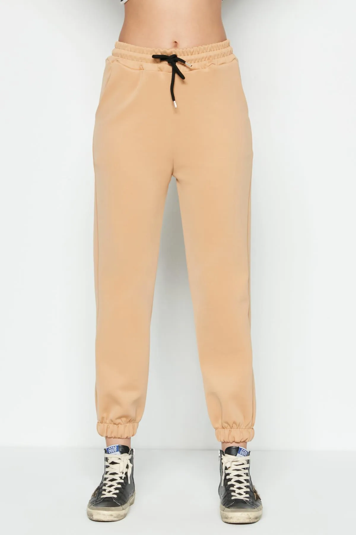 C&City  Jogger Elastic Sports Jogginghose 806 Milchbraun