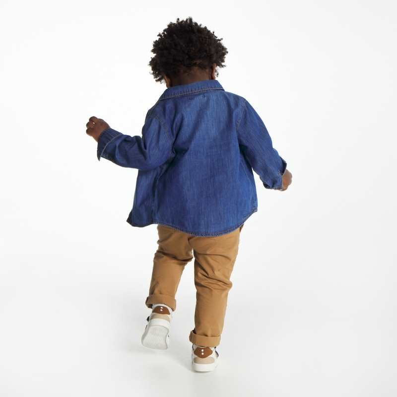 Chemise en jean bleue bébé garçon
