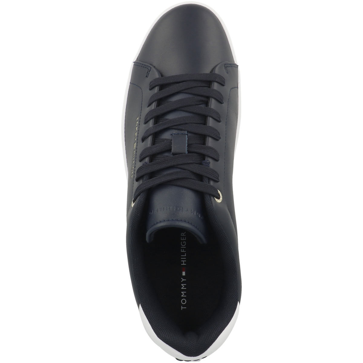 Tommy Hilfiger Court Cupsole Leather Gold Sneaker Low dunkelblau