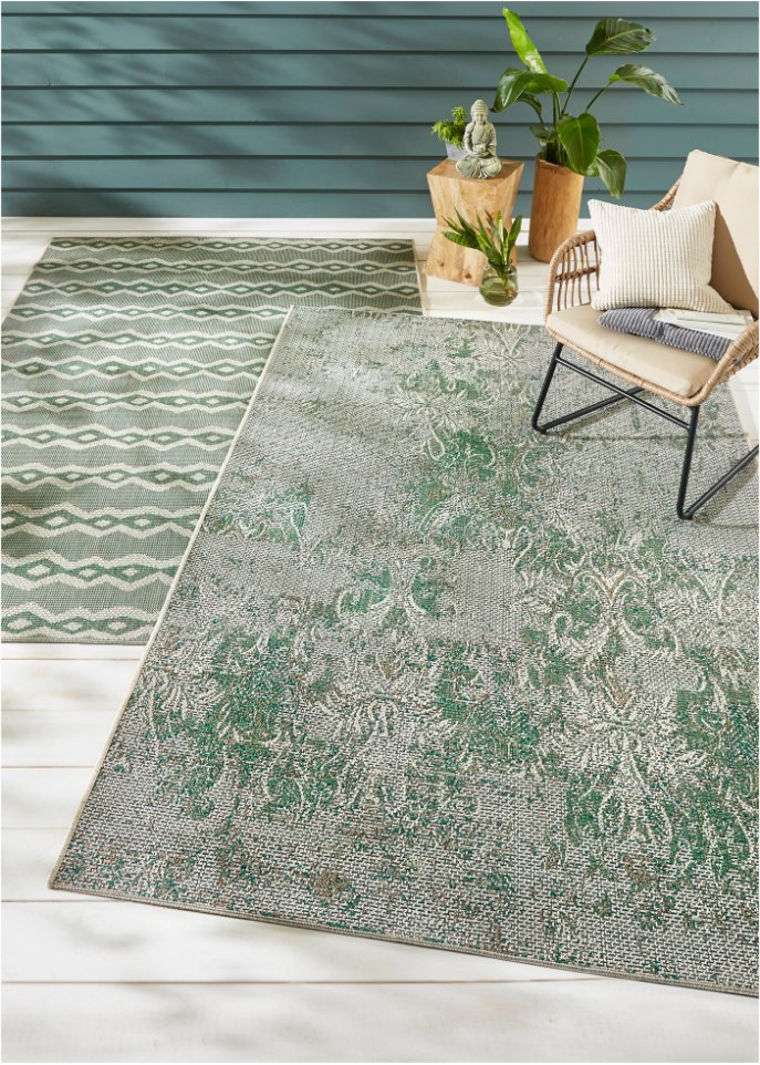 In- und Outdoor Teppich in Vintageoptik