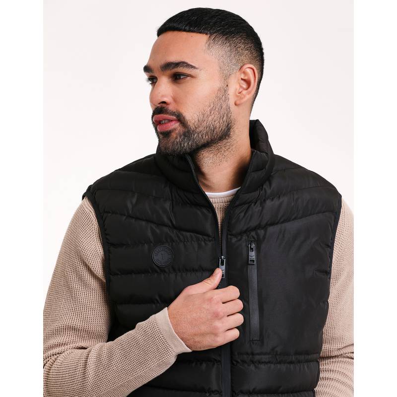 Threadbare THB Jacket Gilet Hunnigan Steppweste Herren