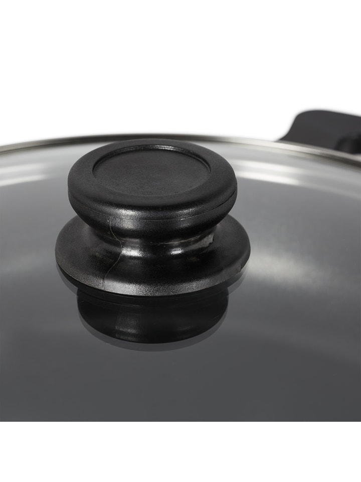 relaxdays Servierpfanne mit Deckel in Anthrazit - Ø 28 cm günstig kaufen onesize
