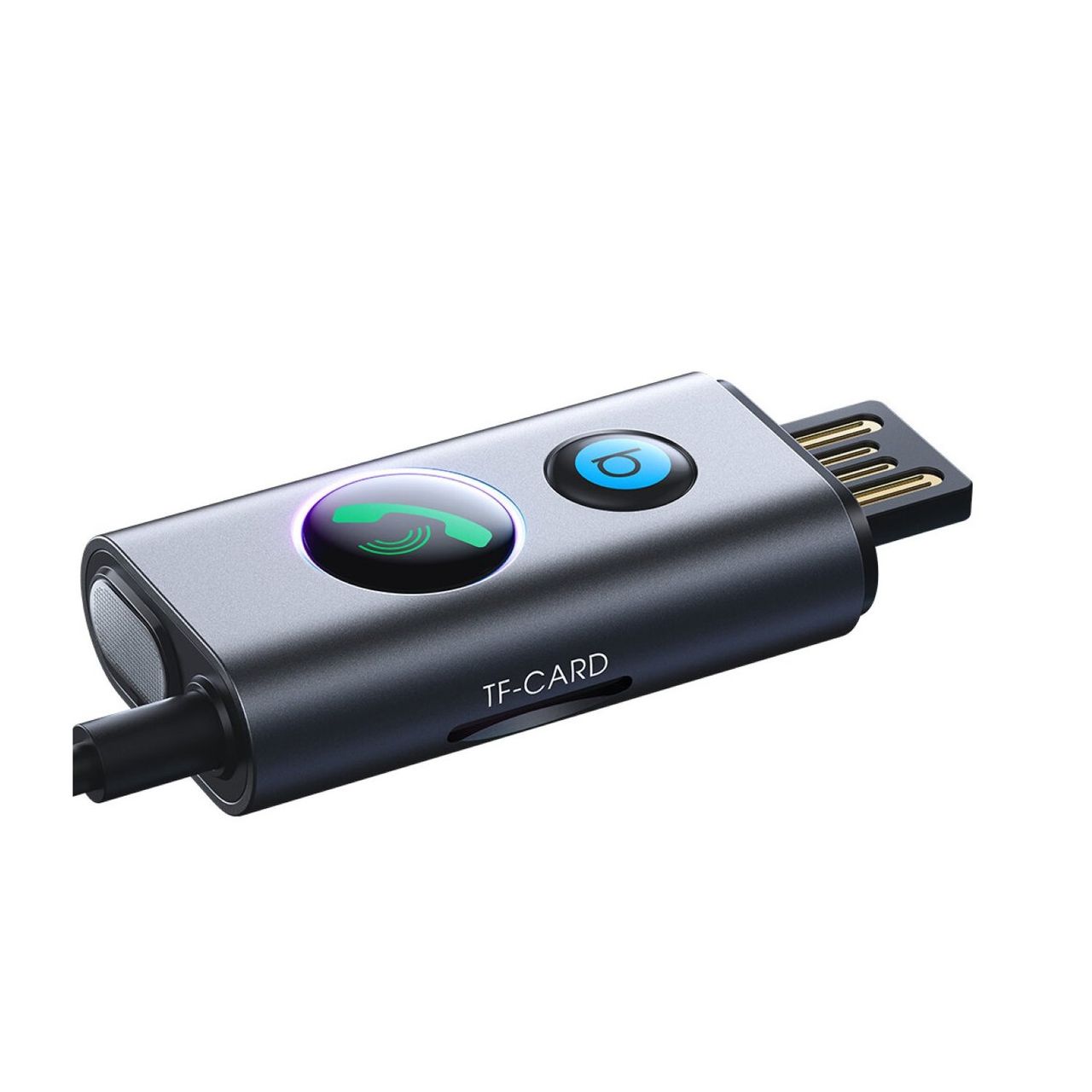 Joyroom JR-CB7 kabelloser Autoempfänger Bluetooth Technologie – Grau 100 cm mit LED