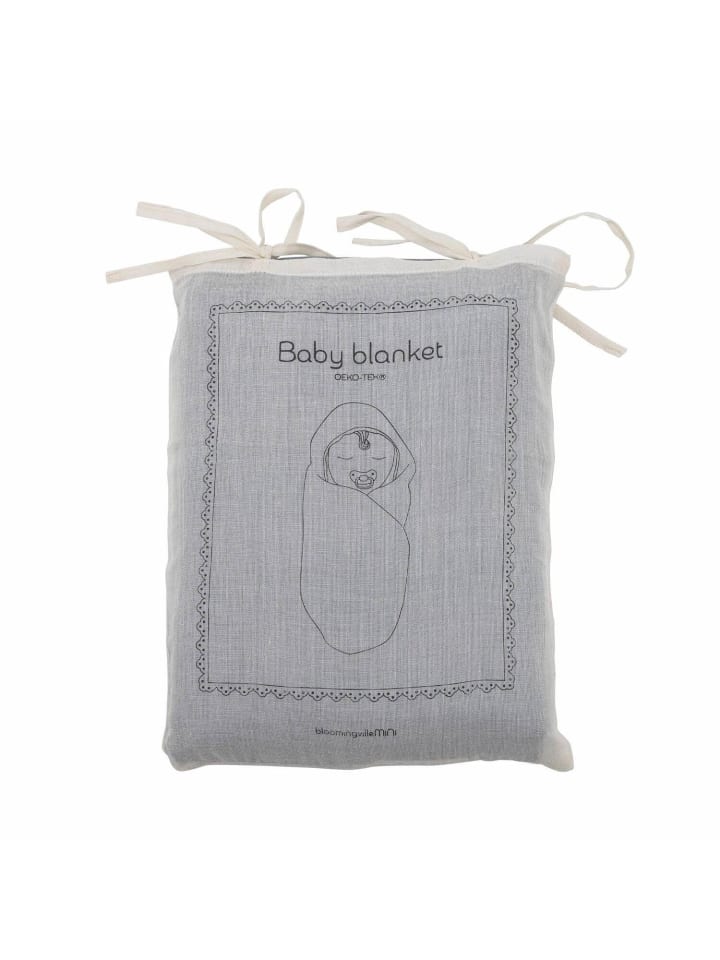 Bloomingville mini Wickeltuch Muslin in Blau günstig kaufen onesize