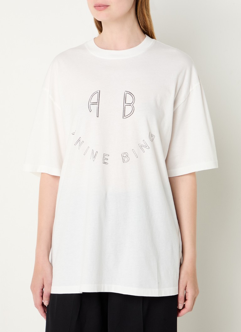 Anne Bing Kent T-Shirt mit Logodruck