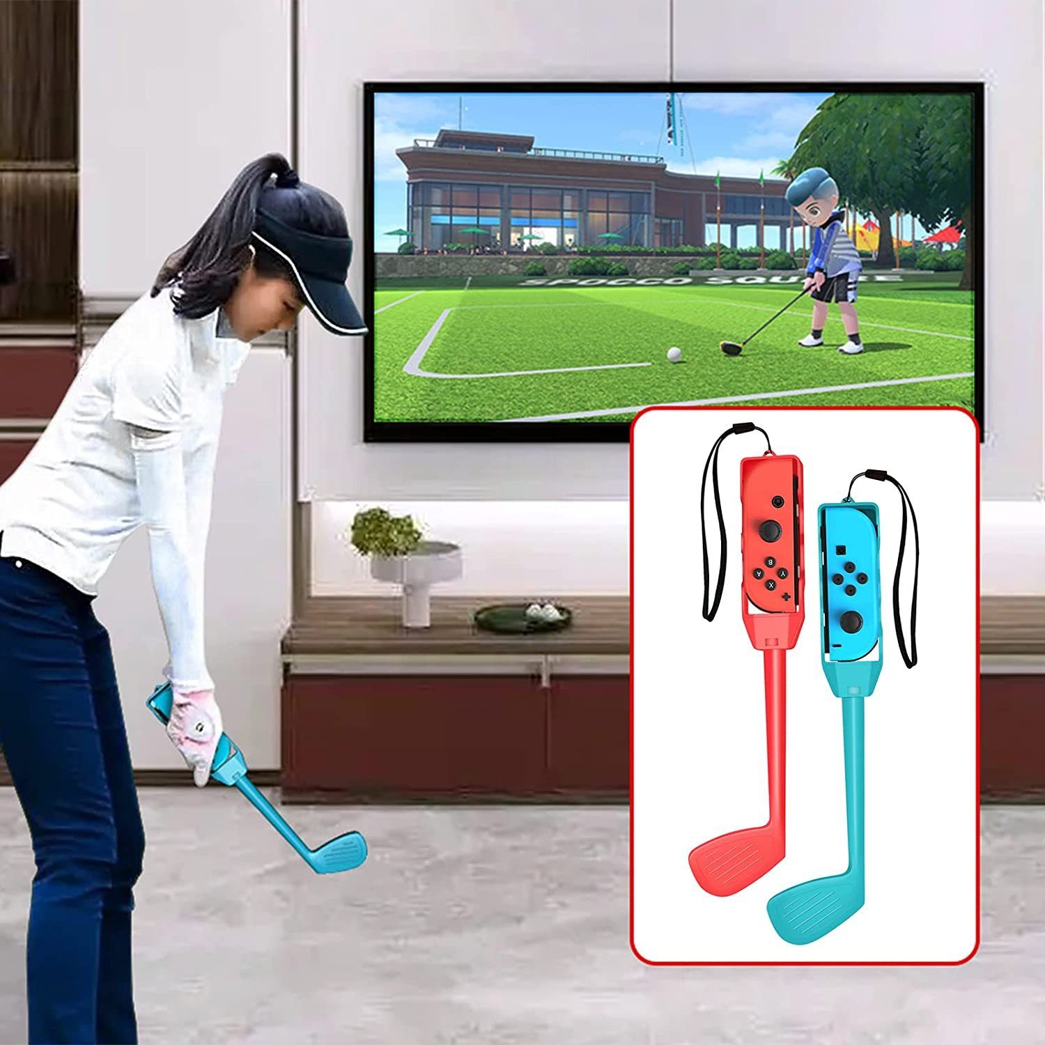 DOPWii 10-in-1 Switch Spiele Zubehör Sets für Kinder Nintendo Switch Sports Controller (10 St)