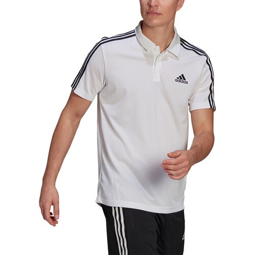 ADIDAS HERREN PRIMEBLUE DESIGNED TO MOVE SPORT 3-STREIFEN POLOSHIRT