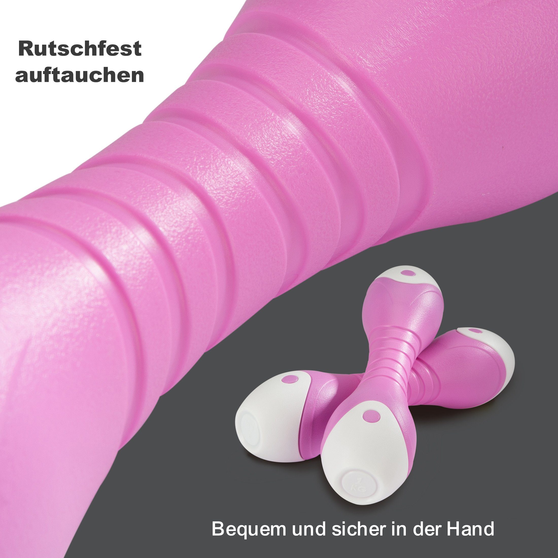 Zoomyo Hantel-Set Fitness Hantel Set, ergonomische Form, sehr rutschsicher und angenehm, der Hand auch mit schwitzenden Fingern