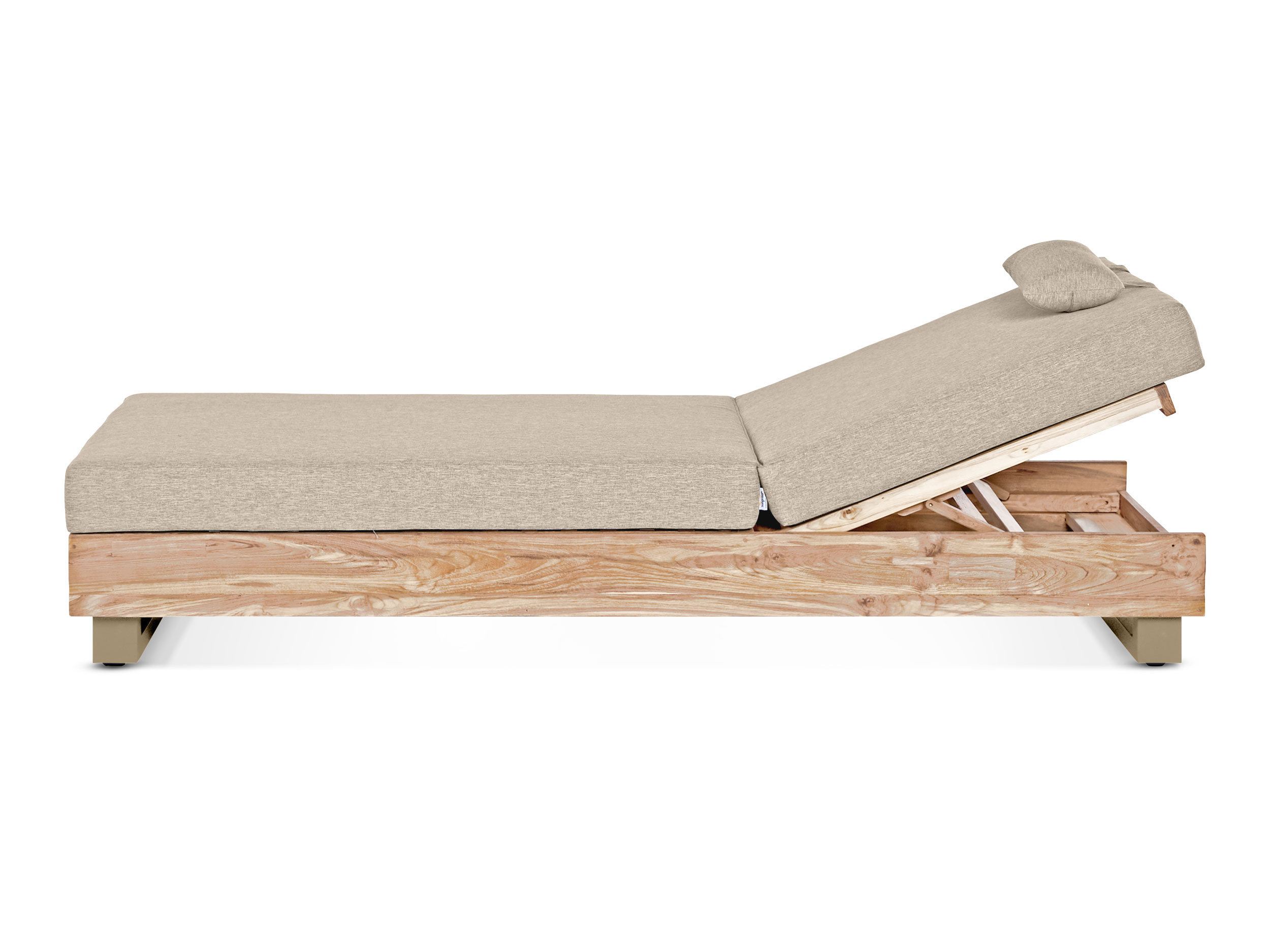 OUTDOORGartenliege Teak Weiss