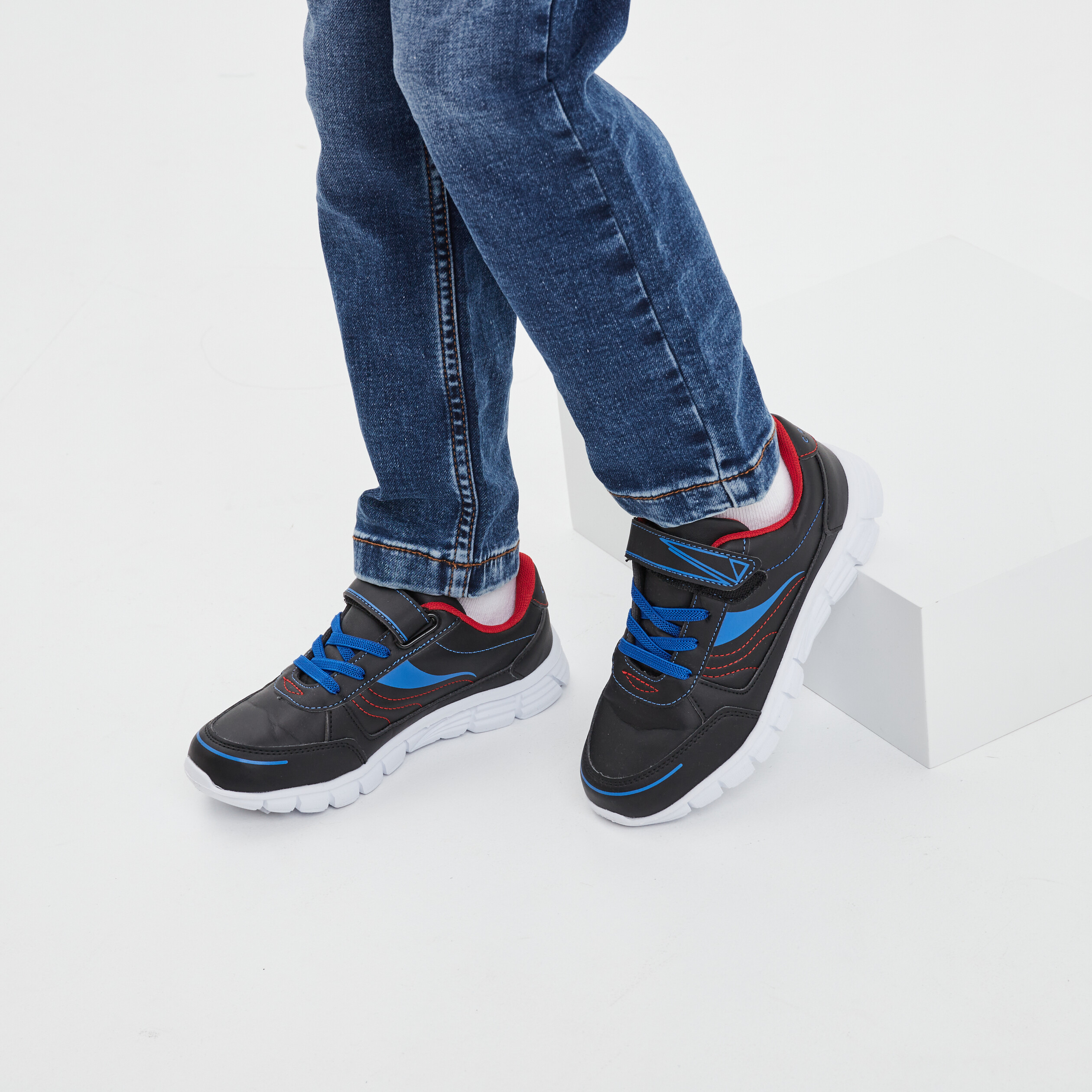 Baskets runnings Creeks noir garçon | La Halle