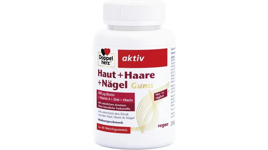 Doppelherz Haut + Haare + Nägel Gums ca. 60 Weichgummis 210 g