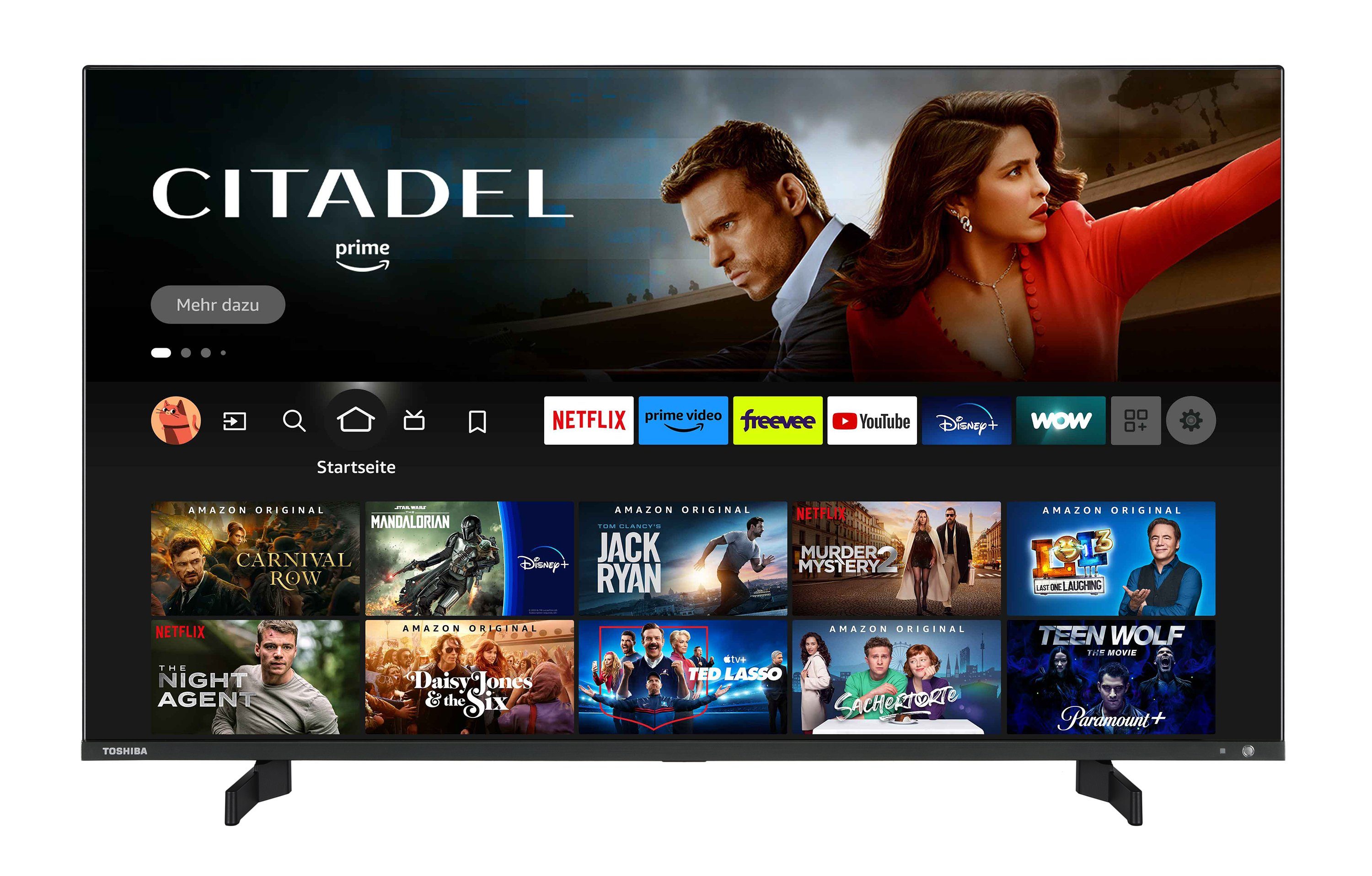 Toshiba 43QF5D63DA QLED-Fernseher (108 cm/43 Zoll, 4K Ultra HD, Fire TV, HDR Dolby Vision, Triple-Tuner, Alexa Built-In, Sound by Onkyo)