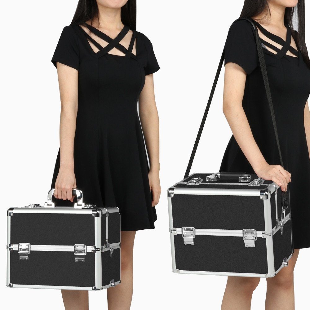 Yaheetech Kosmetikkoffer 3 in 1 Beauty Case, Friseurkoffer Alu Schminkkoffer