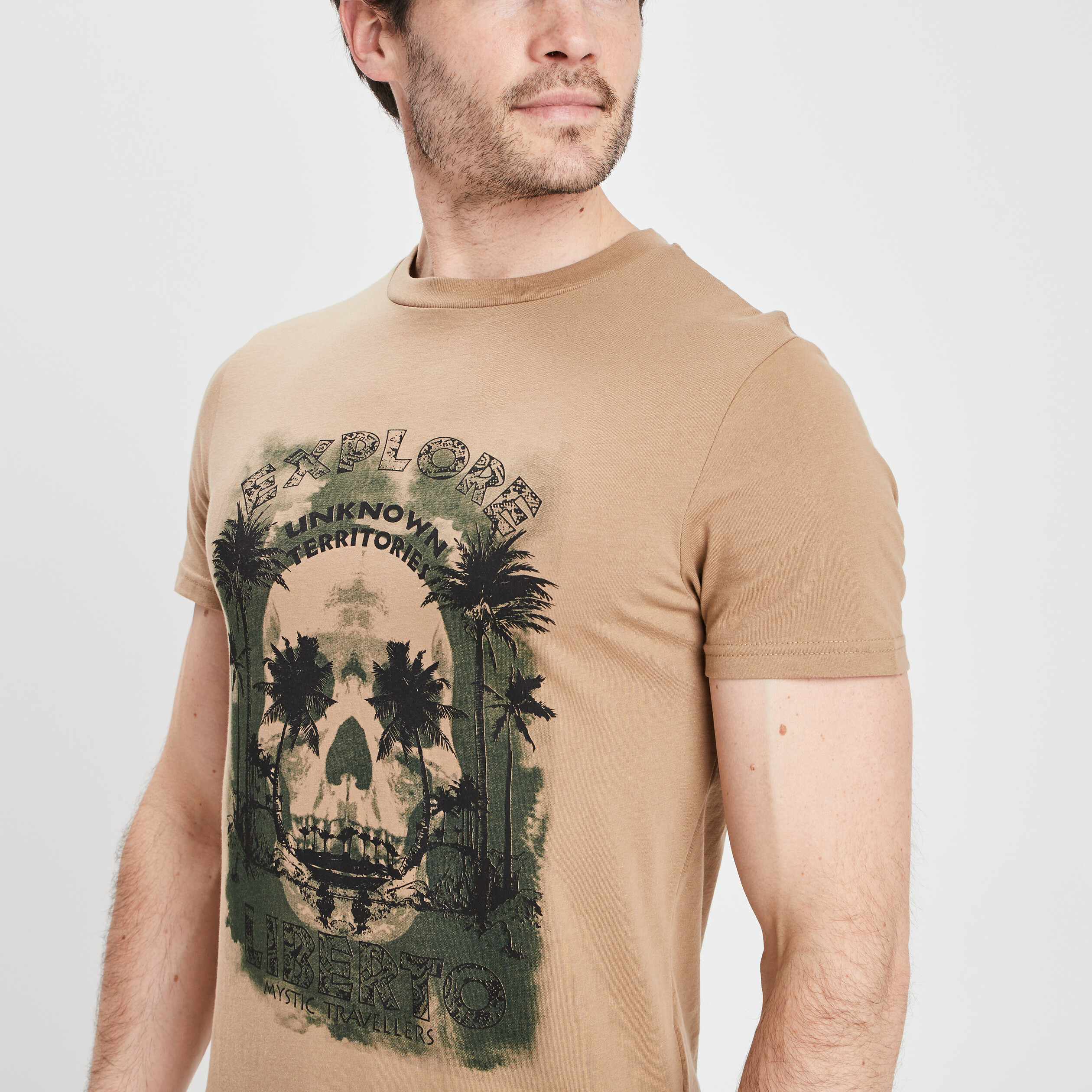 T-shirt Liberto vert kaki homme | La Halle