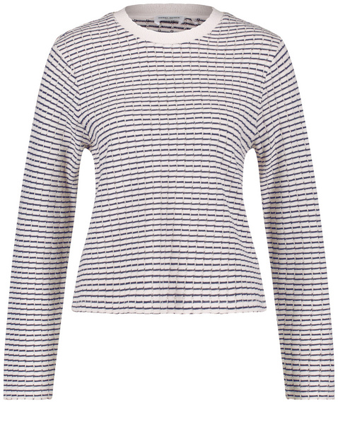 Pullover mit Ringelmuster und Struktur