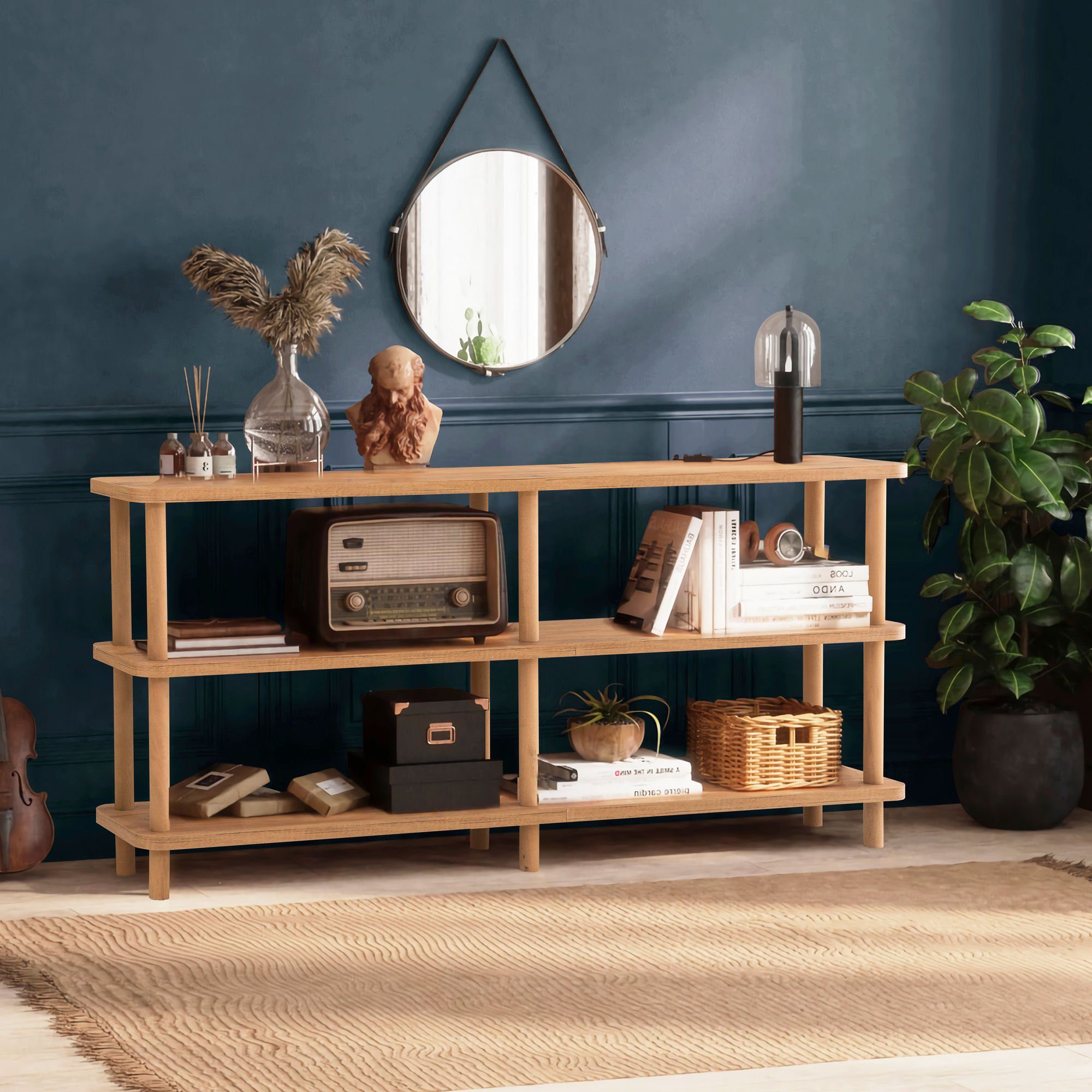 Skye Decor Bücherregal 74,9x150x35 cm, 100% Melaminbeschichtete Partikelplatte
