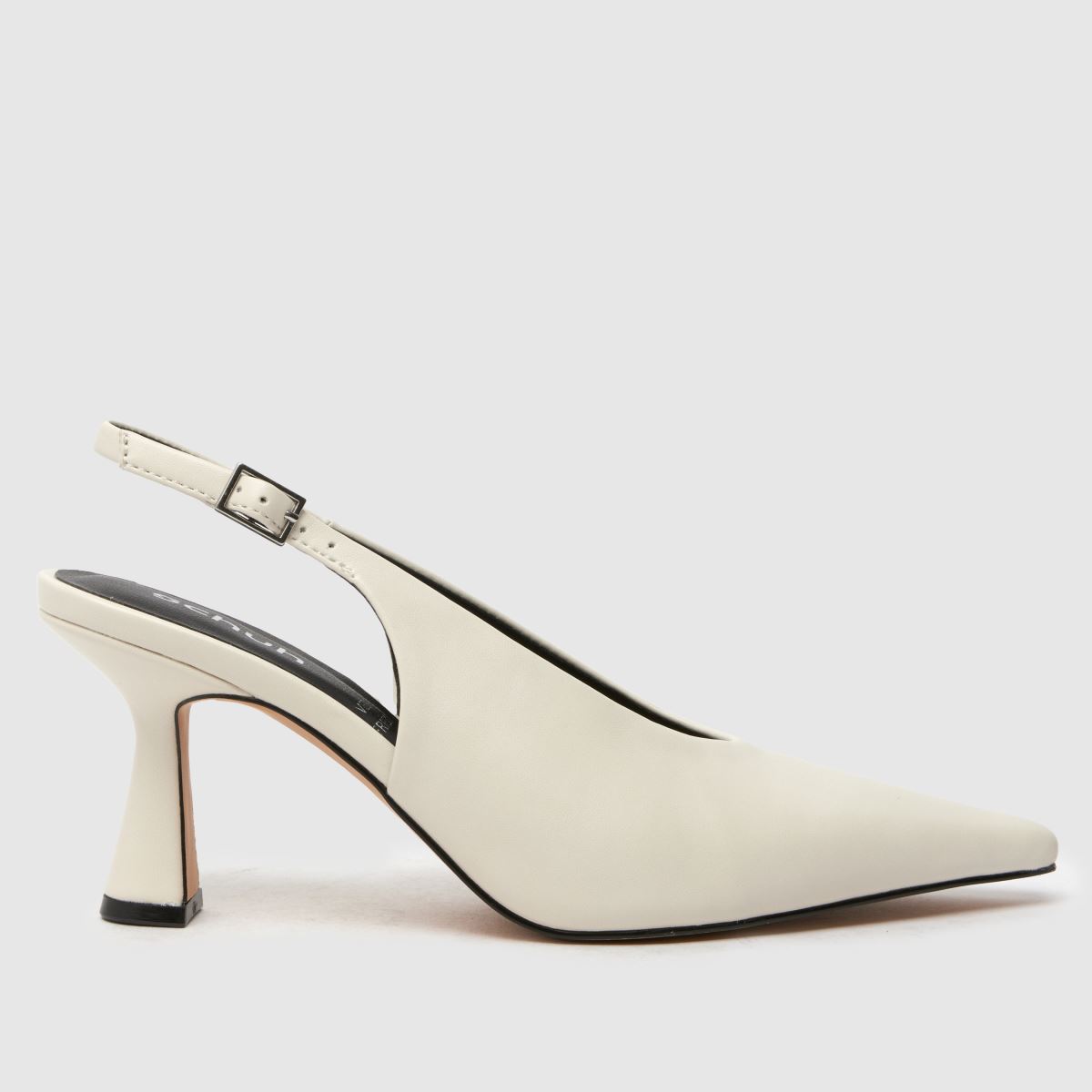 Schuh – Saber – Vita höga klackar med slingback-motiv