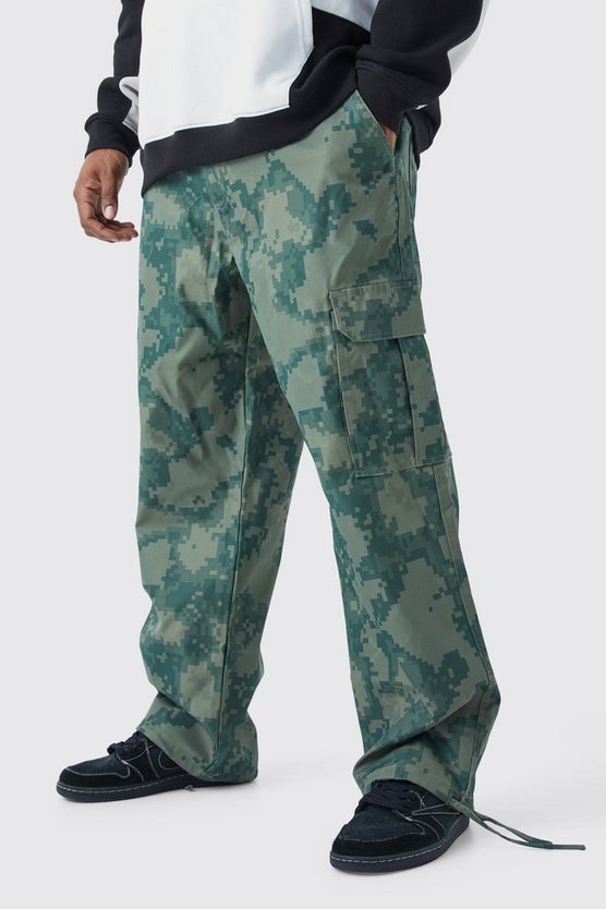 Plus lockere Camouflage Cargo-Hose