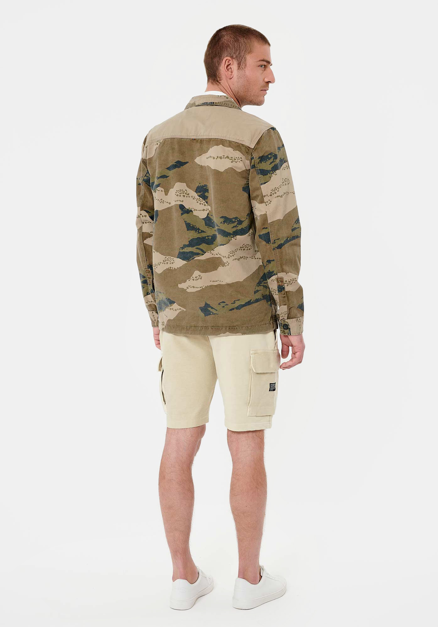 MAK    Veste kaki camouflage homme 100% coton