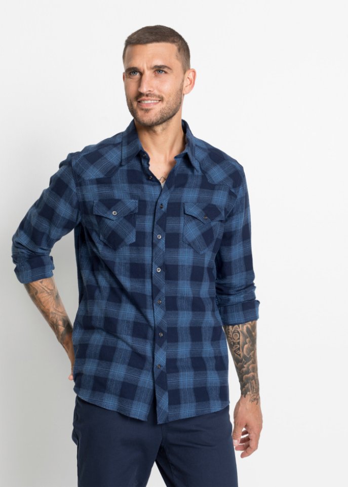 Flanell-Langarmhemd