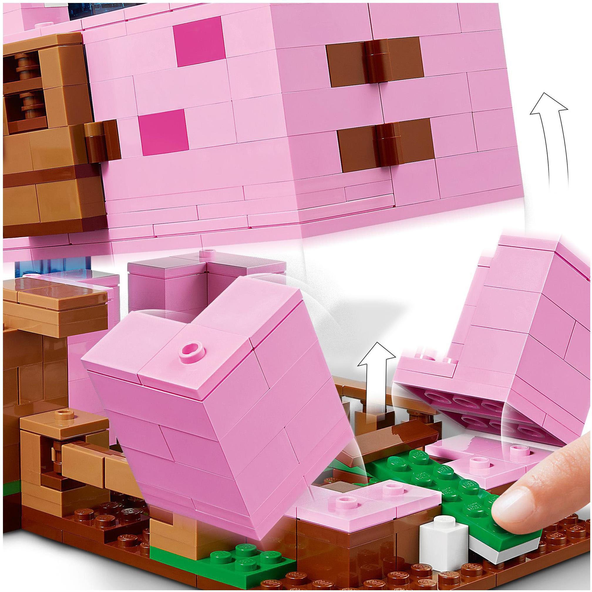 LEGO® Konstruktionsspielsteine Das Schweinhaus (21170), LEGO® Minecraft™, (490 St), Made in Europe