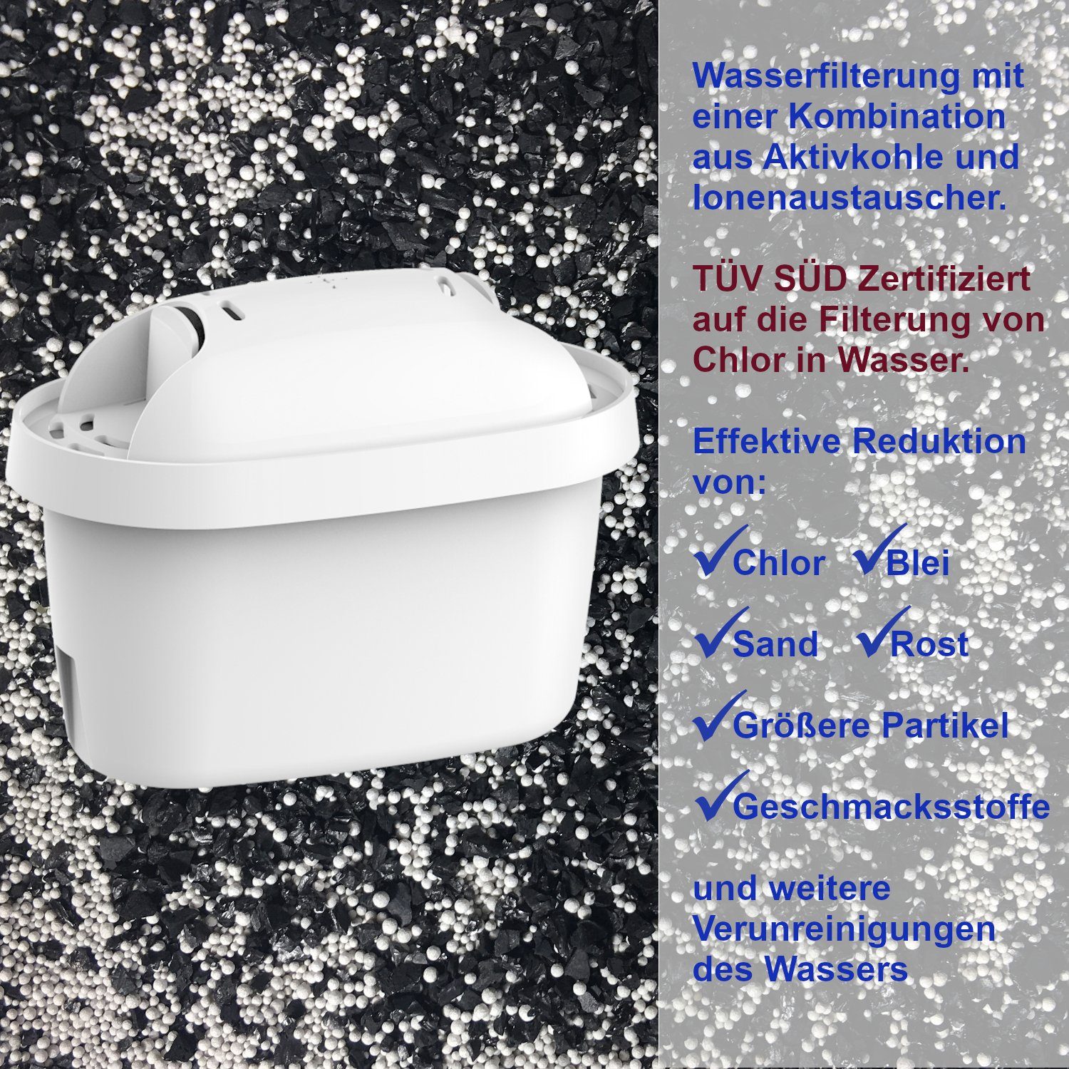 Comedes Wasserfilter 6er Set einsetzbar statt Brita Maxtra, passend für Brita Marella, Aluna, Mavea, Style, Flow, Elemaris
