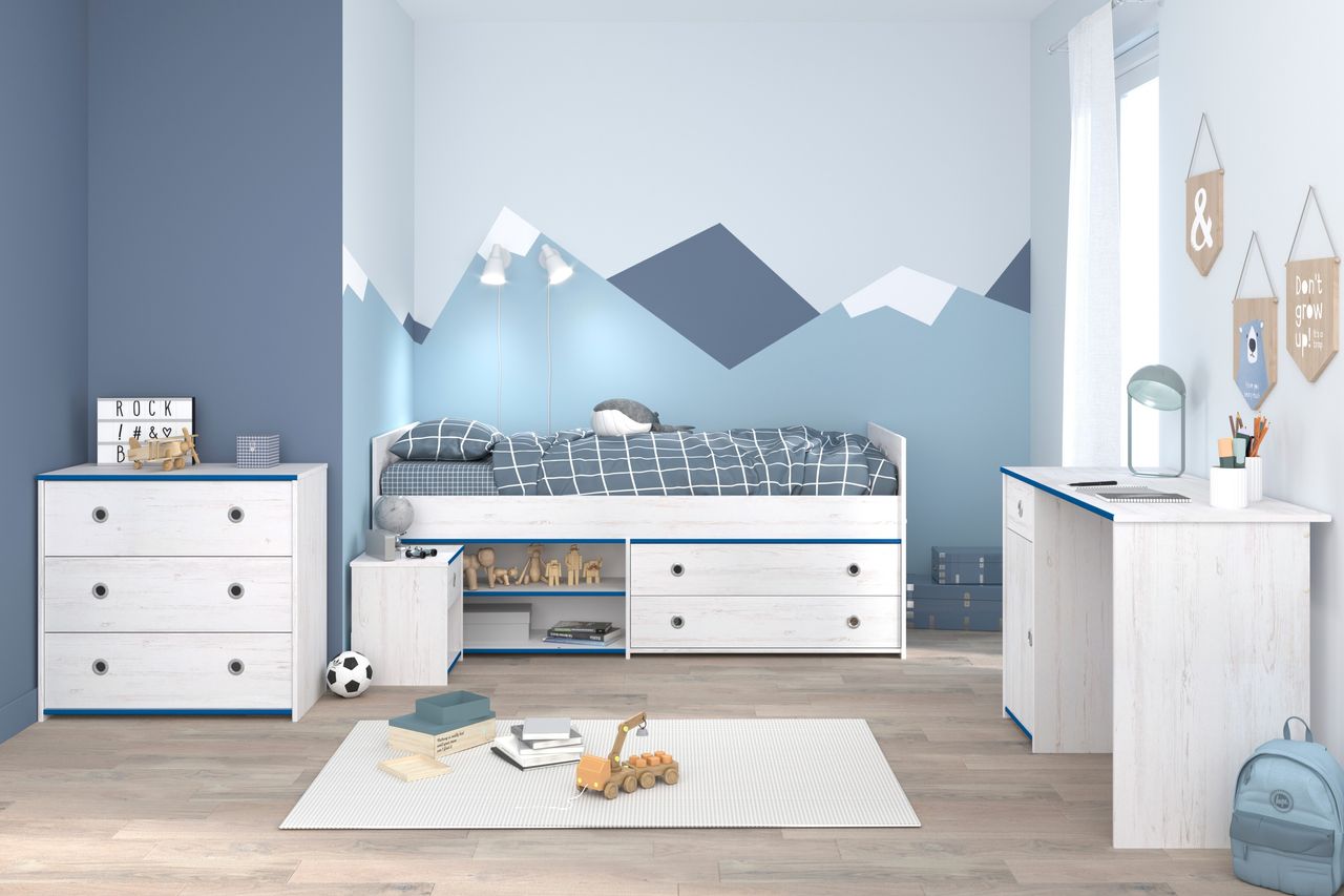 Parisot Kinderzimmer, Smoozy 37, Kanten drehbar blau oder pink