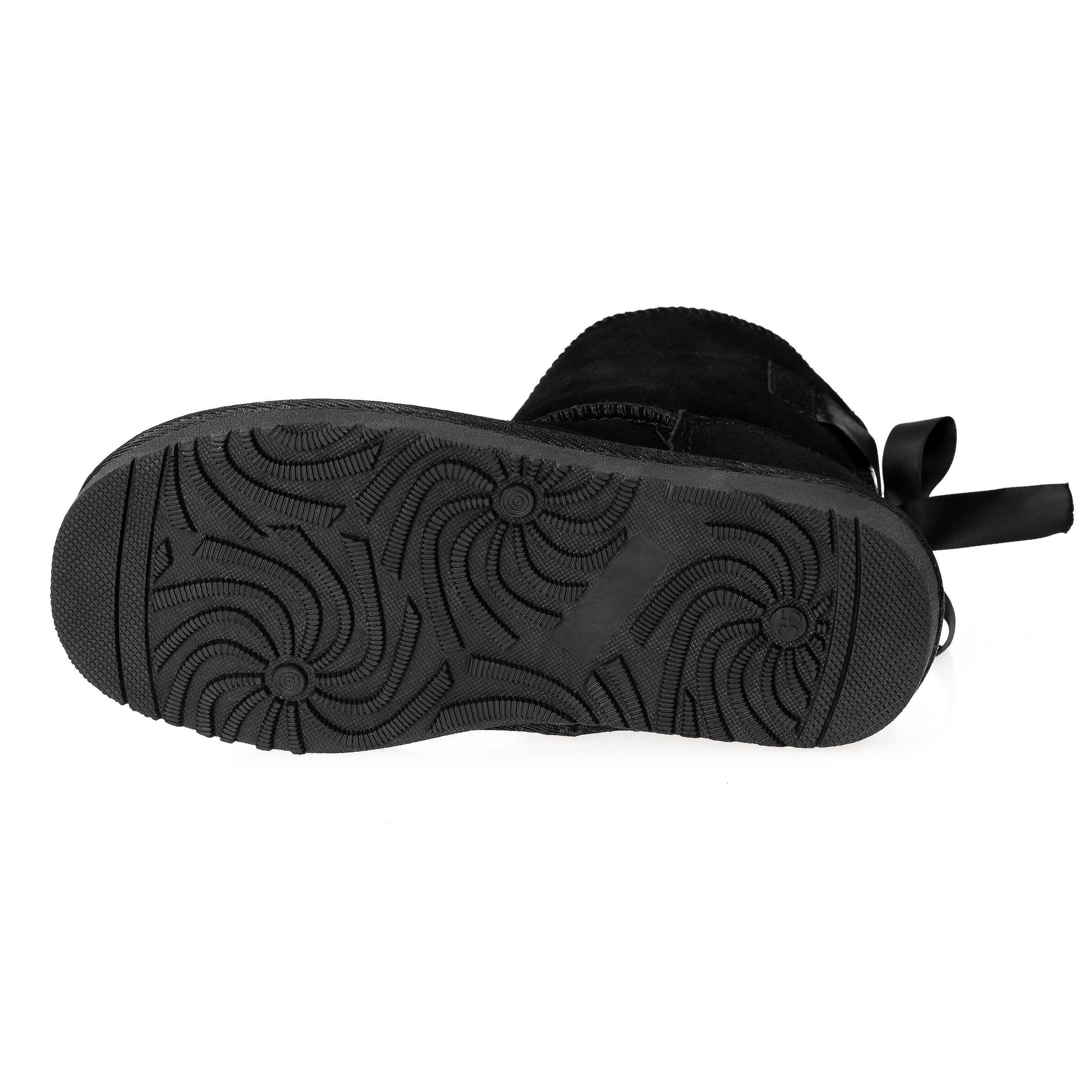 kamelshopping Mädchen Winterstiefel zum Schlupfen Winterboots moderner Winterschuh für Mädchen Lammfell gefüttert, rutschsichere Sohle, Verlourleder