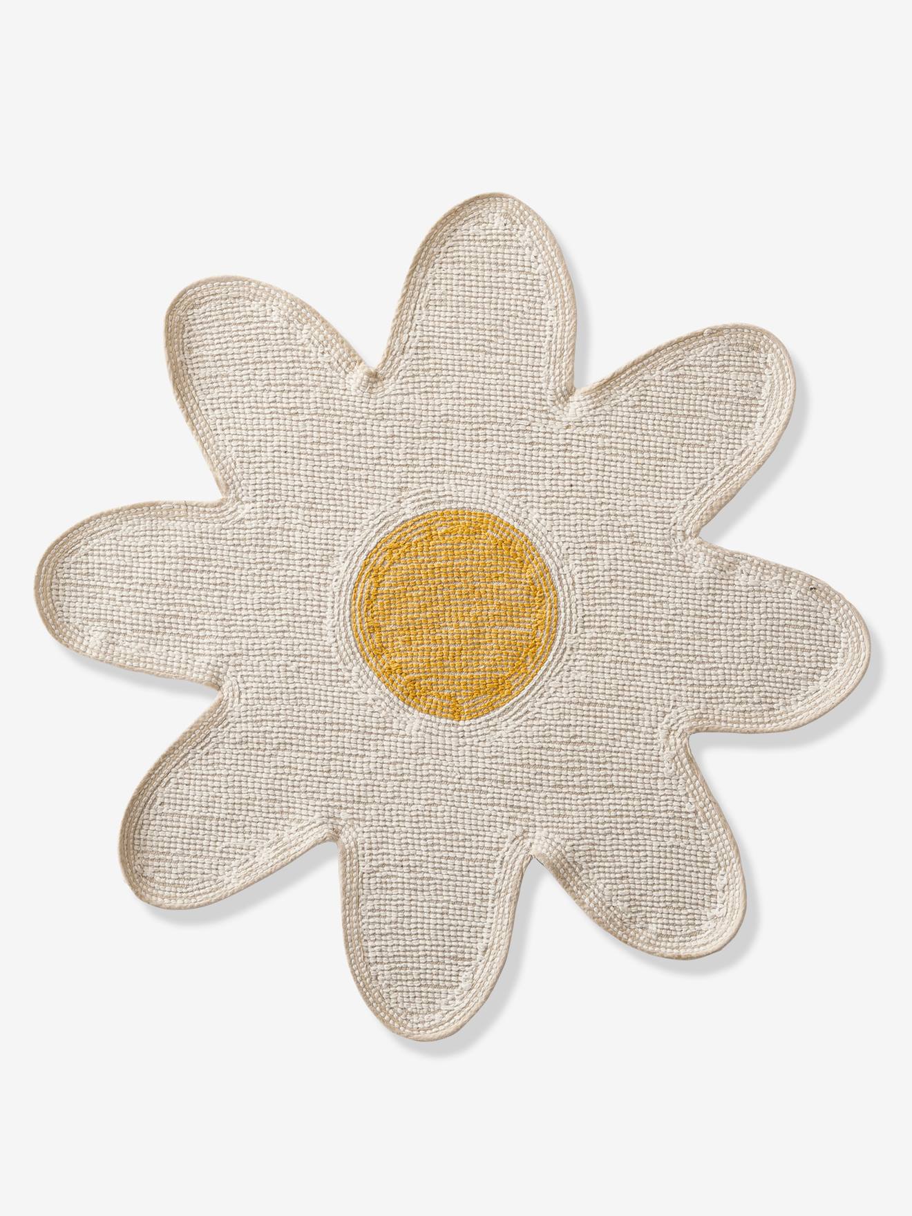 Tapis en éponge Fleur blanc