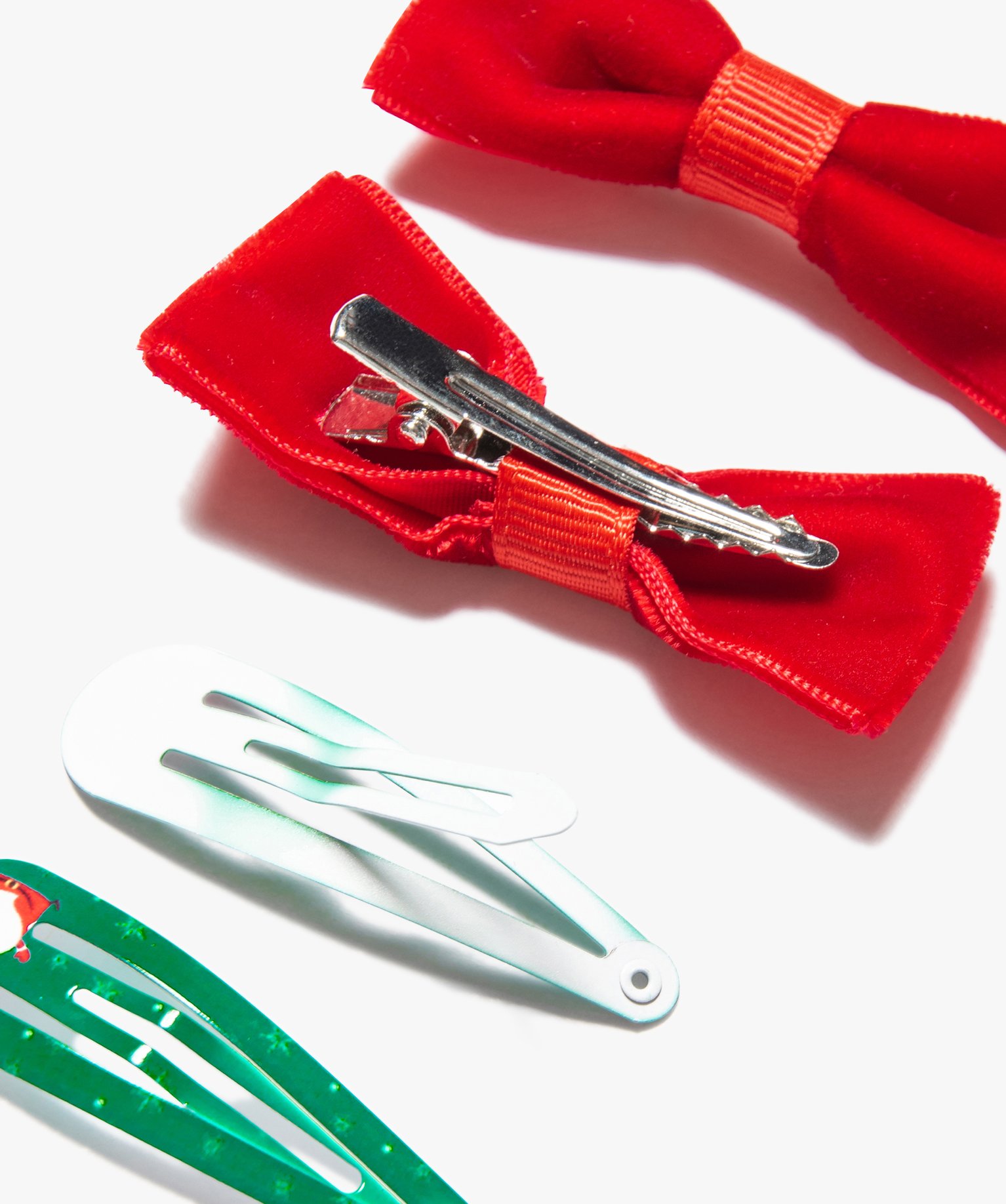 Pinces à cheveux fille spécial Nol (lot de 4) rouge | GEMO