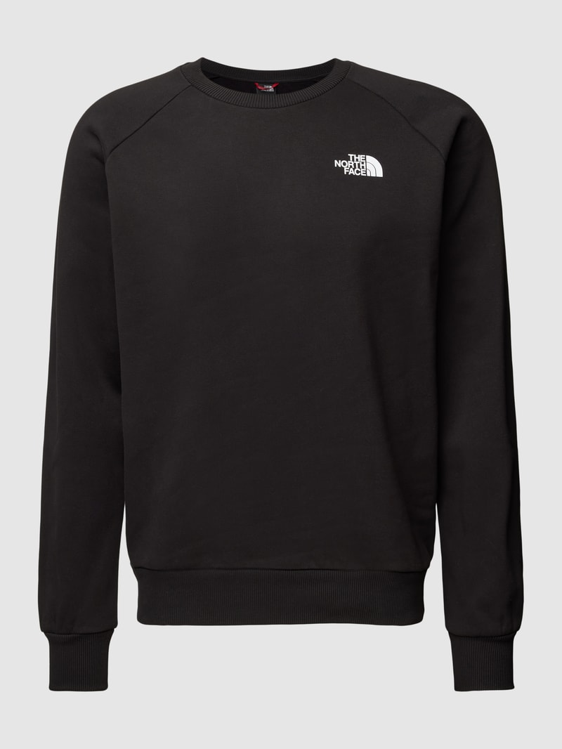 Sweatshirt mit Label-Print Modell 'RAGLAN' in schwarz