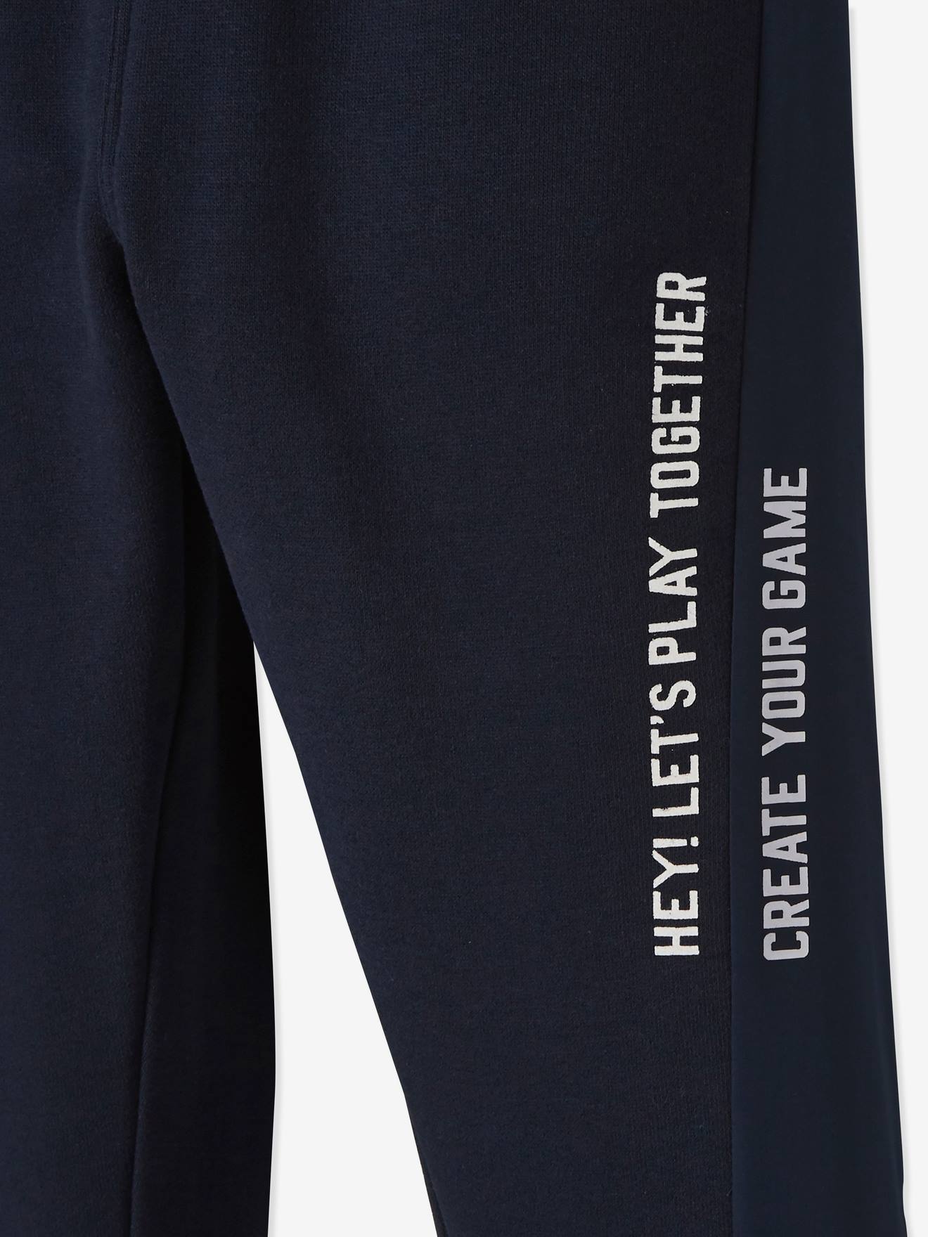 Pantalon de sport garçon bi-matière navy